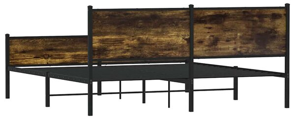 Metalni okvir kreveta bez madraca boja hrasta 180x200 cm - Smeđa / 180 x 200 cm