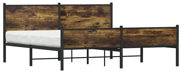 Metalni okvir kreveta bez madraca boja hrasta 180x200 cm - Smeđa / 180 x 200 cm