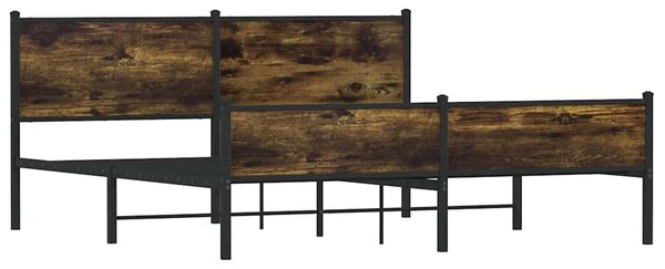Metalni okvir kreveta bez madraca boja hrasta 180x200 cm - Smeđa / 180 x 200 cm