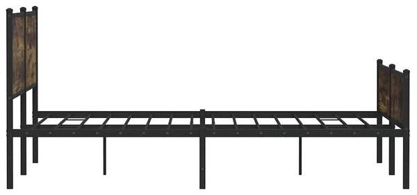 Metalni okvir kreveta bez madraca boja hrasta 180x200 cm - Smeđa / 180 x 200 cm