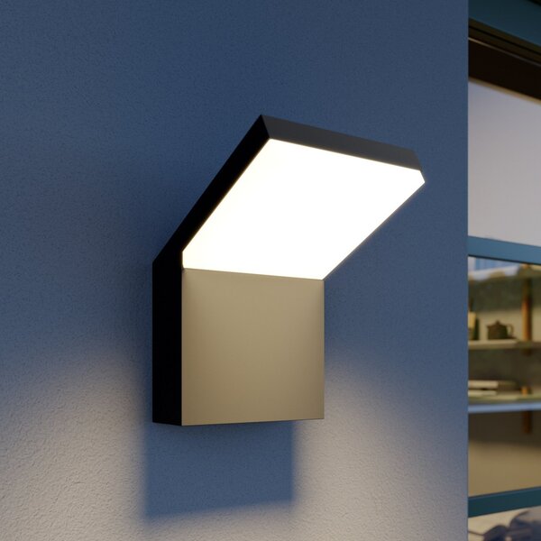 Arcchio LED vanjska zidna svjetiljka Yolena, antracit, aluminij, 21cm, Crno, Metal
