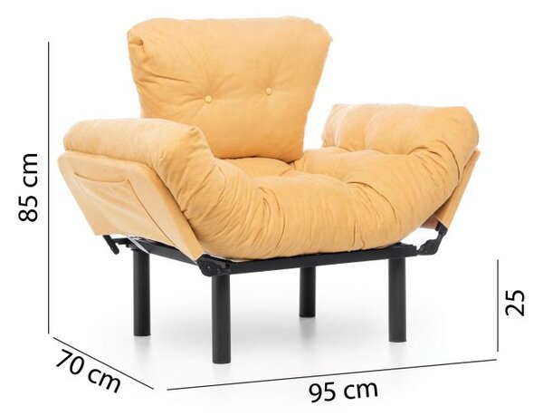 Atelier Del Sofa Fotelja, Senf, Nitta Single - Mustard