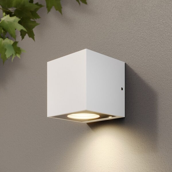 Arcchio LED vanjska zidna svjetiljka Tassnim, 1 žarulja, bijela, IP65, prigušiva, Bijela, Metal