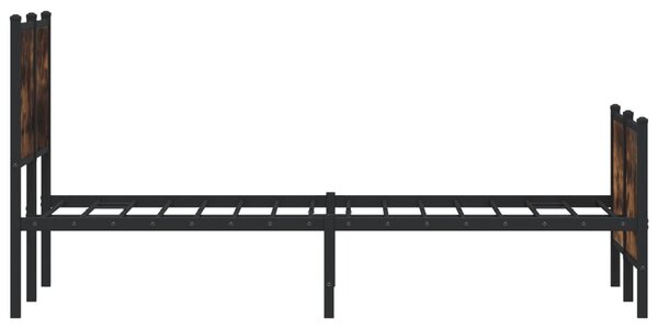 Metalni okvir kreveta bez madraca boja hrasta 150x200 cm - Smeđa / 150 x 200 cm