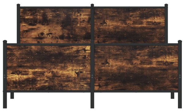 Metalni okvir kreveta bez madraca boja hrasta 150x200 cm - Smeđa / 150 x 200 cm