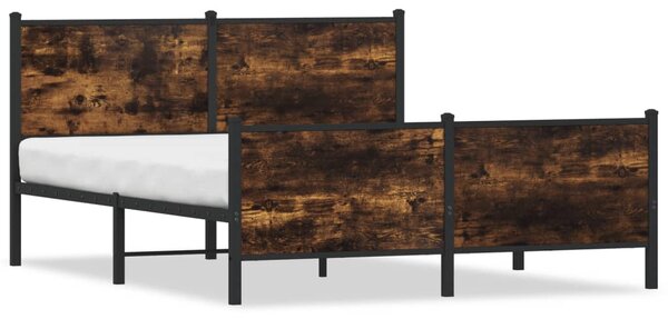 Metalni okvir kreveta bez madraca boja hrasta 150x200 cm - Smeđa / 150 x 200 cm