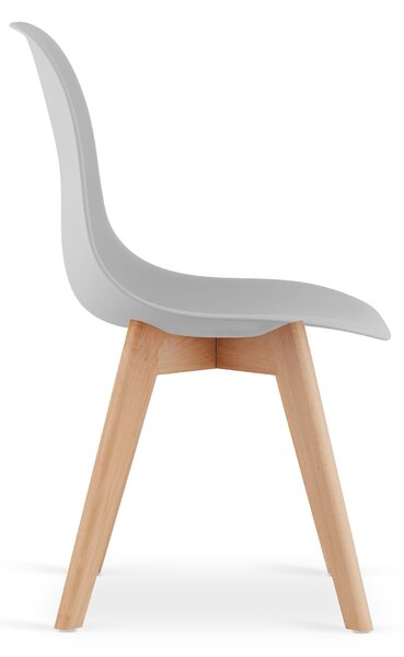 Dining set 1 + 4, crni stol ADRIA 120x80 cm + siva stolica KITO