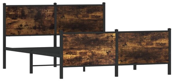 Metalni okvir kreveta bez madraca boja hrasta 150x200 cm - Smeđa / 150 x 200 cm