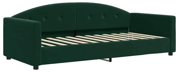 Dnevni krevet tamnozeleni 90 x 200 cm baršunasti - Zelena / 90 x 200 cm