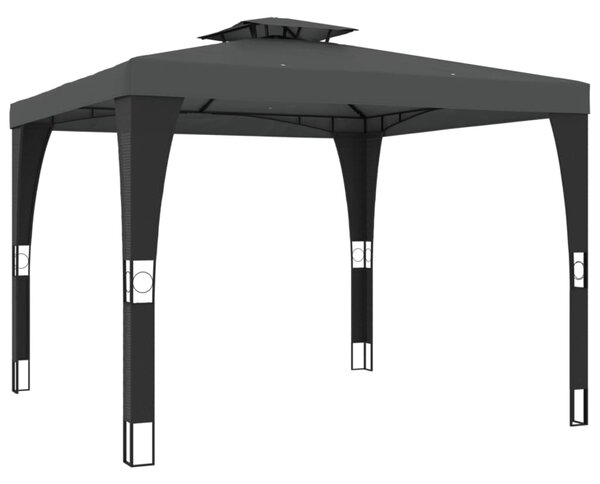 Sjenica s dvostrukim krovom antracit 2,98 x 2,98 čelična - Antracitno siva / 2.98 x 2.98 m