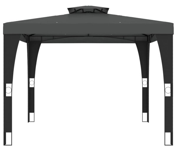 Sjenica s dvostrukim krovom antracit 2,98 x 2,98 čelična - Antracitno siva / 2.98 x 2.98 m
