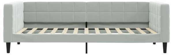 Dnevni krevet svjetlosivi 100 x 200 cm baršunasti - Siva / 100 x 200 cm