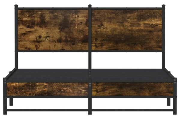 Metalni okvir kreveta bez madraca boja hrasta 140x190 cm - Smeđa / 140 x 190 cm