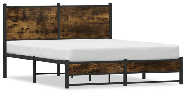 Metalni okvir kreveta bez madraca boja hrasta 140x190 cm - Smeđa / 140 x 190 cm