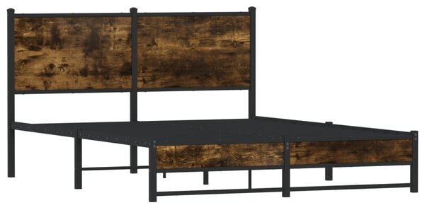 Metalni okvir kreveta bez madraca boja hrasta 140x190 cm - Smeđa / 140 x 190 cm