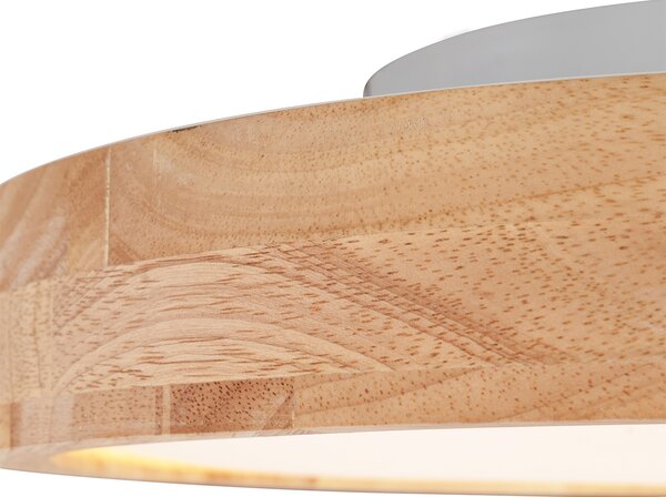 Skandinavska stropna svjetiljka drvena 40 cm uklj. LED prigušiva - Pecker