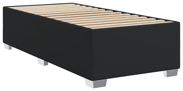 Krevet box spring s madracem crni za jednu osobu umjetna koža - Crna / jedna veličina