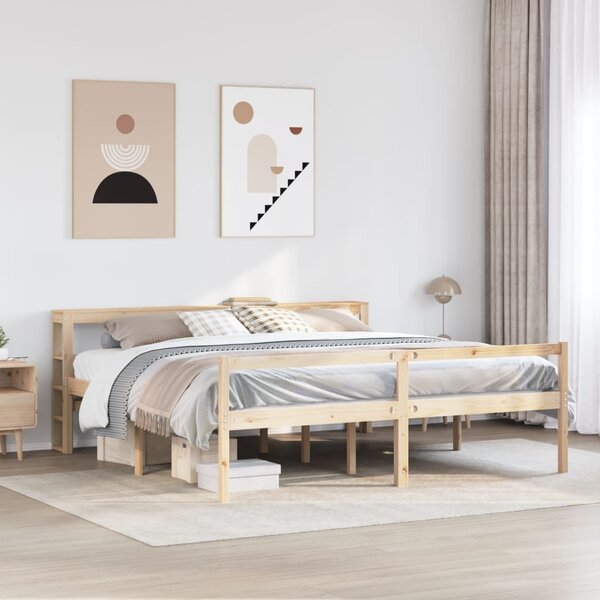 Krevet za starije s uzglavljem 200x200 cm od borovine - Smeđa / 200 x 200 cm