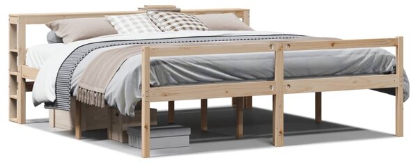 Krevet za starije s uzglavljem 200x200 cm od borovine - Smeđa / 200 x 200 cm