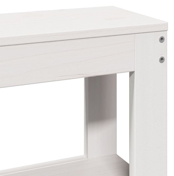 Krevet za starije s uzglavljem bijeli 75x190 cm borovina - Bijela / 75 x 190 cm