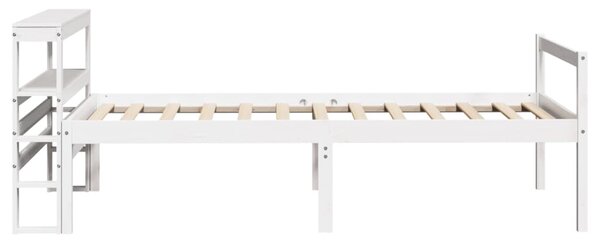 Krevet za starije s uzglavljem bijeli 75x190 cm borovina - Bijela / 75 x 190 cm