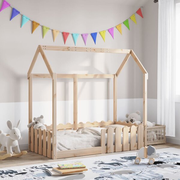 Okvir kreveta za dječju kućicu 70 x 140 cm od masivne borovine - Smeđa / 70 x 140 cm