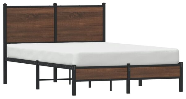 Metalni okvir kreveta bez madraca smeđi hrast 120x190 cm - Smeđa / 120 x 190 cm