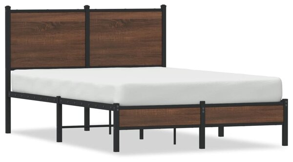 Metalni okvir kreveta bez madraca smeđi hrast 120x190 cm - Smeđa / 120 x 190 cm