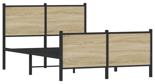Metalni okvir kreveta bez madraca boja hrasta sonome 120x200 cm - Smeđa / 120 x 200 cm