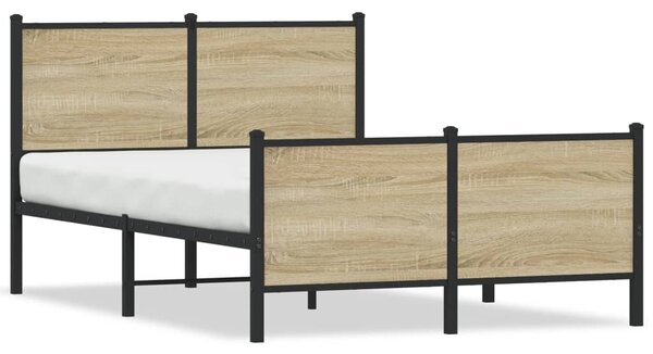 Metalni okvir kreveta bez madraca boja hrasta sonome 120x200 cm - Smeđa / 120 x 200 cm