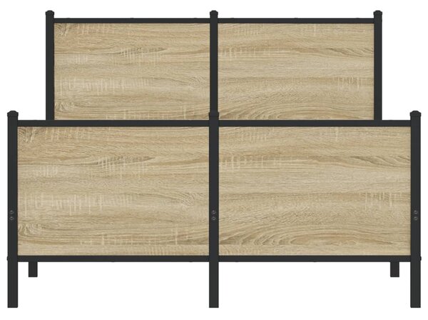 Metalni okvir kreveta bez madraca boja hrasta sonome 120x200 cm - Smeđa / 120 x 200 cm