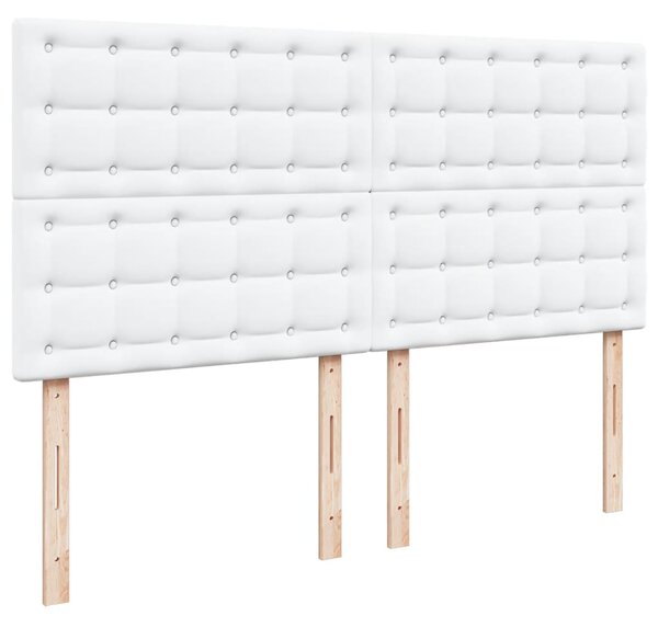 Krevet s oprugama i madracem bijeli 180x200 cm umjetna koža - Bijela / 180 x 200 cm