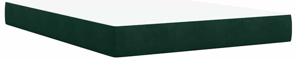 Krevet s oprugama i madracem tamnozeleni 140x200 cm baršunasti - Zelena / 140 x 200 cm