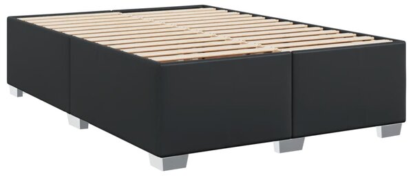 Krevet s oprugama i madracem crni 160 x 200 cm od umjetne kože - Crna / 160 x 200 cm
