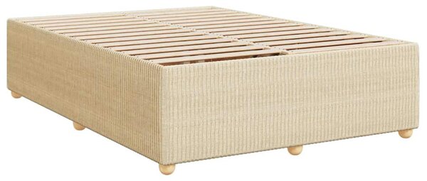 Krevet s oprugama i madracem krem 160x200 cm od tkanine - Krema / 160 x 200 cm