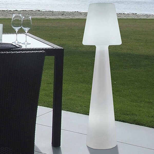 Newgarden Lola podna lampa visine 110 cm topla bijela, Bijela, Plastika