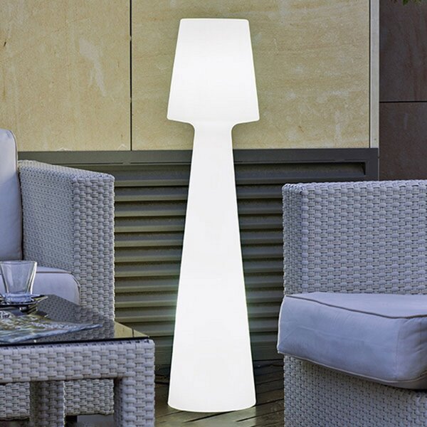 Newgarden Lola podna lampa visine 110 cm topla bijela, Bijela, Plastika