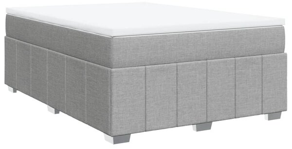 Krevet box spring s madracem svjetlosiva 160x200 cm tkanina - Siva / 160 x 200 cm