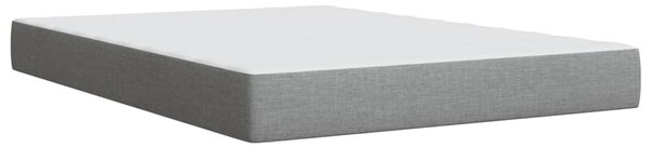 Krevet box spring s madracem svjetlosiva 160x200 cm tkanina - Siva / 160 x 200 cm