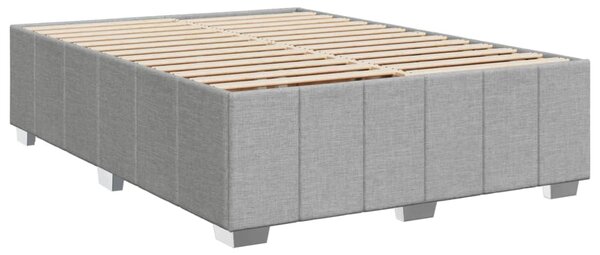 Krevet box spring s madracem svjetlosiva 160x200 cm tkanina - Siva / 160 x 200 cm
