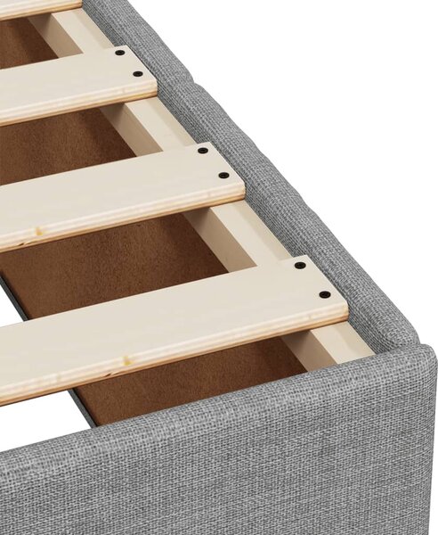 Krevet box spring s madracem svjetlosiva 160x200 cm tkanina - Siva / 160 x 200 cm