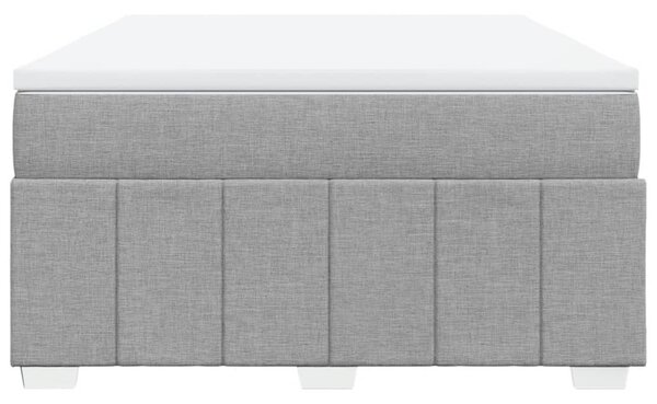 Krevet box spring s madracem svjetlosiva 160x200 cm tkanina - Siva / 160 x 200 cm
