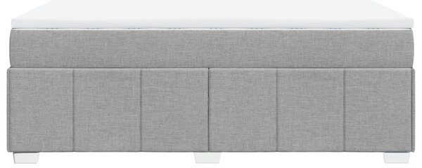 Krevet box spring s madracem svjetlosiva 160x200 cm tkanina - Siva / 160 x 200 cm