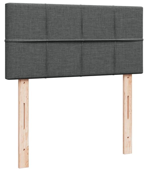 Krevet box spring s madracem tamnosivi za 1 osobu tkanine - Siva / jedna veličina