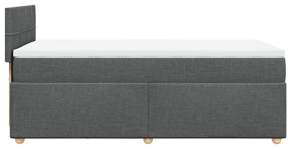 Krevet box spring s madracem tamnosivi za 1 osobu tkanine - Siva / jedna veličina