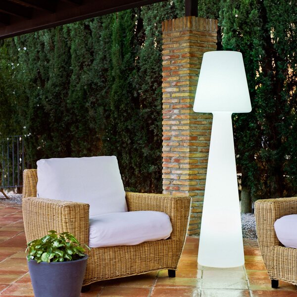 Newgarden Lola LED podna lampa na baterije, visina 165 cm, prigušiva, Bijela, Plastika