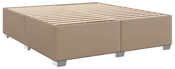 Krevet box spring s madracem cappuccino 180x200 cm umjetna koža - Smeđa / 180 x 200 cm