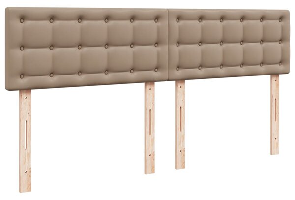 Krevet box spring s madracem cappuccino 180x200 cm umjetna koža - Smeđa / 180 x 200 cm