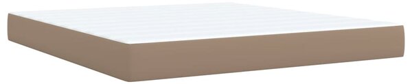 Krevet box spring s madracem cappuccino 180x200 cm umjetna koža - Smeđa / 180 x 200 cm