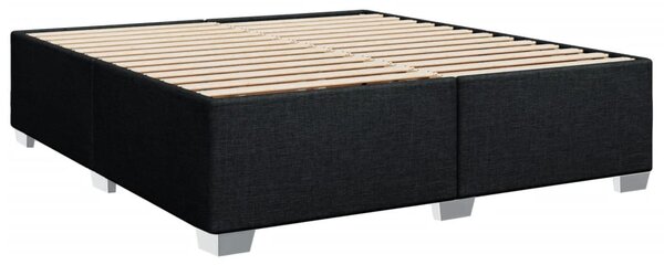 Krevet s oprugama i madracem crni 180x200 cm od tkanine - Crna / 180 x 200 cm
